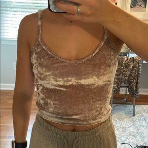 Velvet crop top